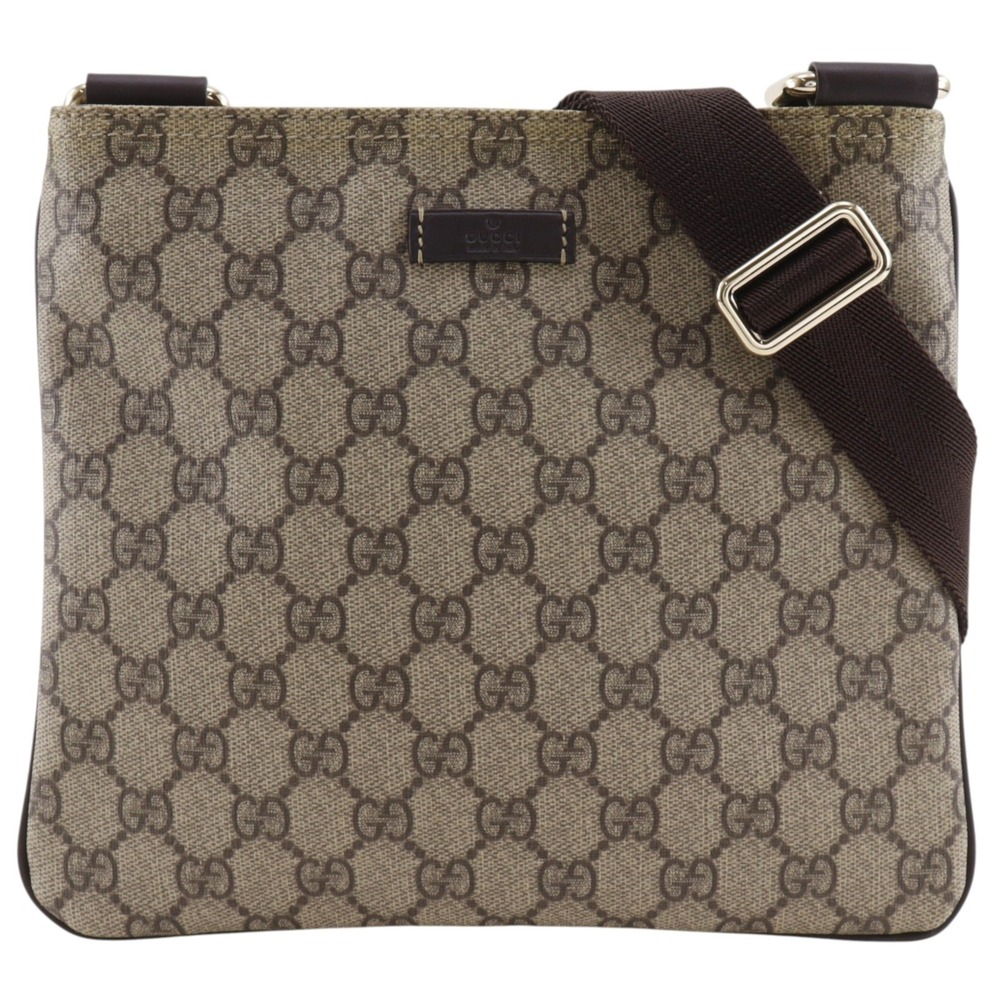 Gucci GUCCI Shoulder Bag 201538 GG Supreme Canvas Brown Crossbody Unisex